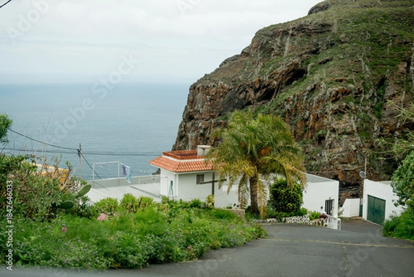 Obraz Garachico, Tenerife, Spain Lush greenery and coastal views showcase the natural beauty of this charming town