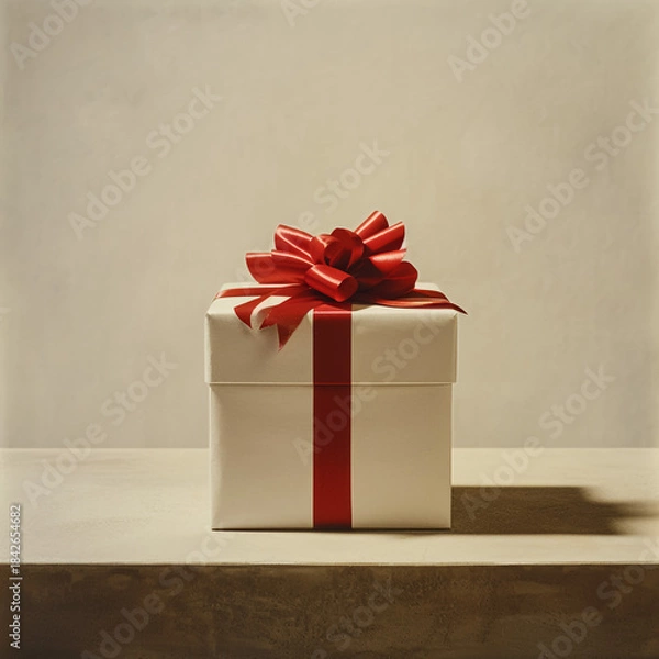 Obraz red gift box 
