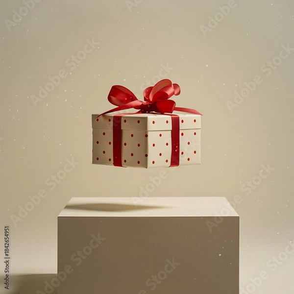 Obraz red gift box 
