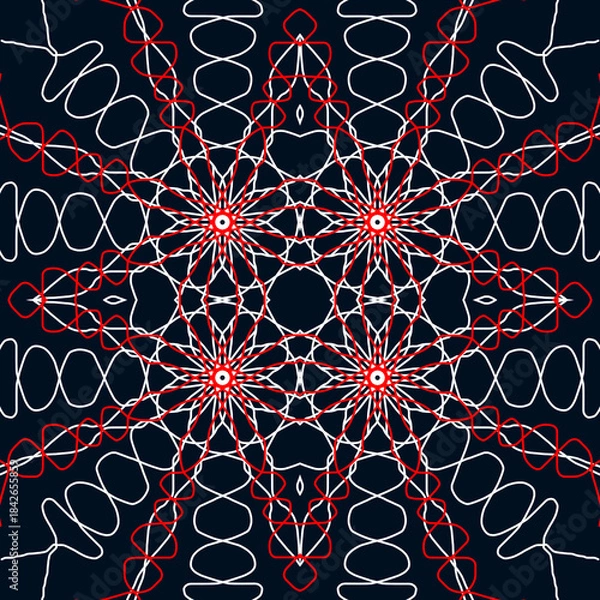 Obraz Seamless Christmas snowflake pattern. Christmas texture. New Year's snowflake texture Merry Christmas. Happy New Year.