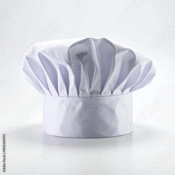 Obraz White chef's hat on white background