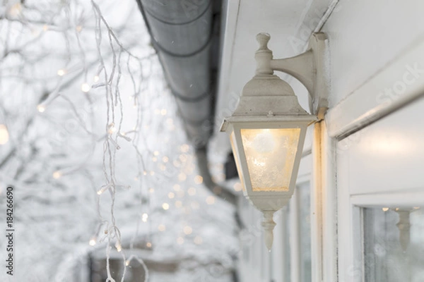 Obraz White frozen lamp