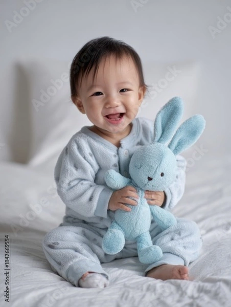 Obraz Smiling Baby with Bunny