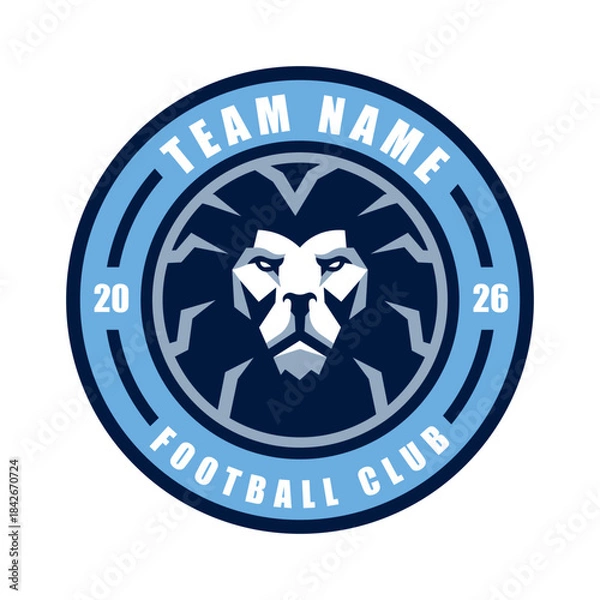 Obraz Lion head soccer logo