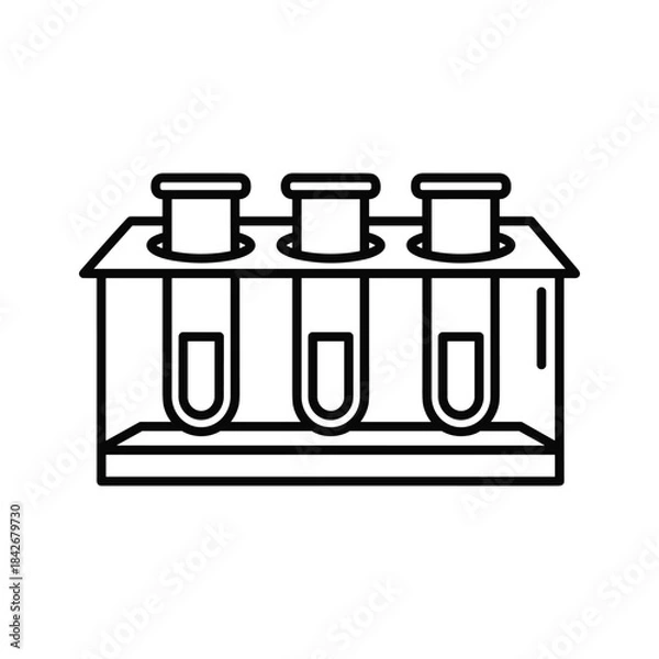 Fototapeta Test tubes in a laboratory setting