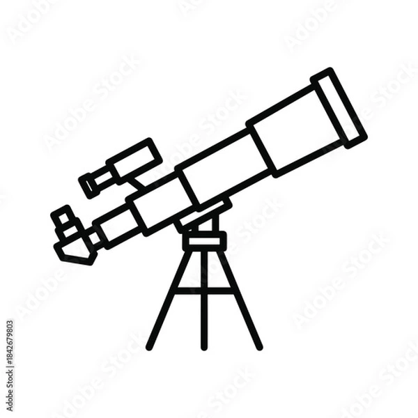 Fototapeta Telescope on tripod for stargazing and astronomy