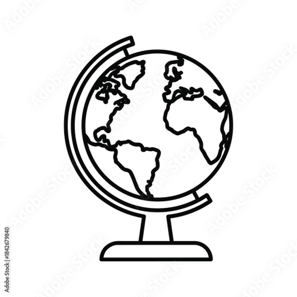 Fototapeta Globe icon representing global connectivity