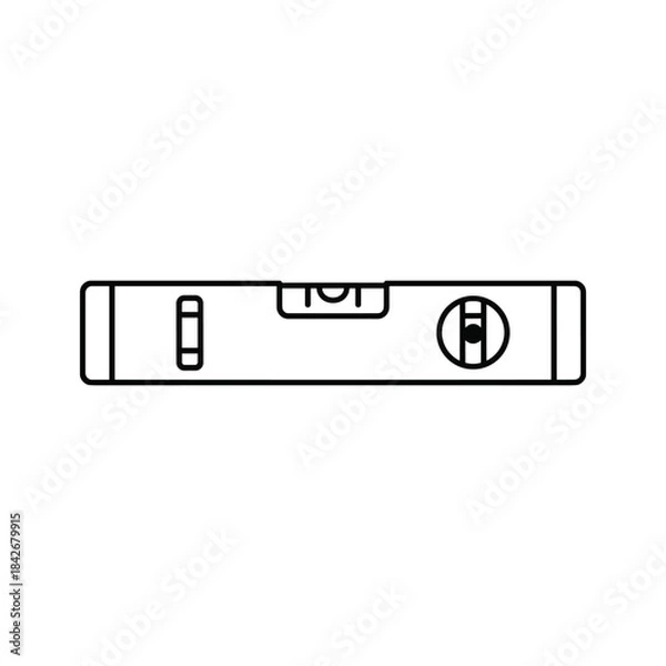 Fototapeta Simple line drawing of a laser level tool