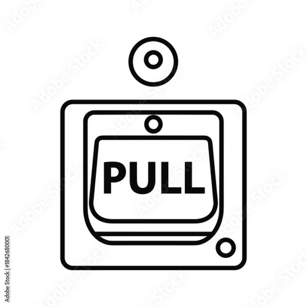 Fototapeta Pull handle icon on white background