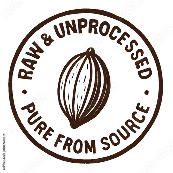 Obraz Raw Unprocessed Cacao Pure From Source-EPS