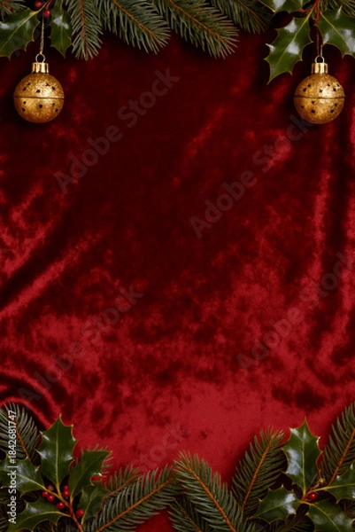 Obraz Red Velvet Christmas Frame