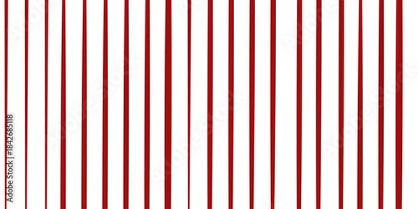 Obraz vertical parallel lines, stripes.Seamless red vertical stripes lines pattern. Faded red lines isolated on white background. Seamless and repeating pattern. Vector Illustration. 