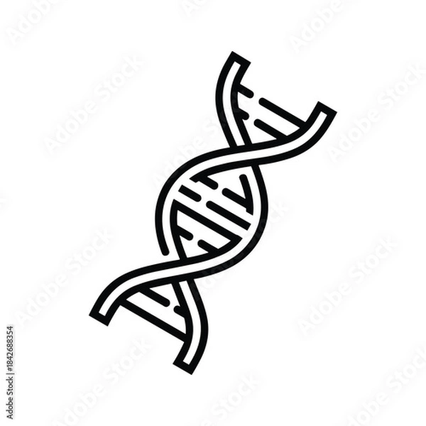 Fototapeta Dna double helix structure illustration