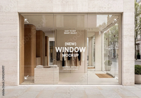 Obraz Storefront Window Sticker Mockup
