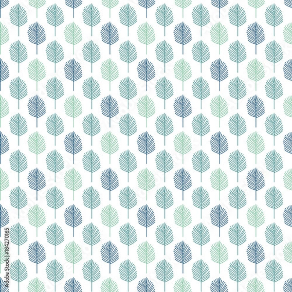Obraz Background of leaves. Vector pattern.
