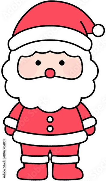 Obraz 겨울 크리스마스 성탄절 산타클로스 산타할아버지 산타캐릭터 산타얼굴합성도안