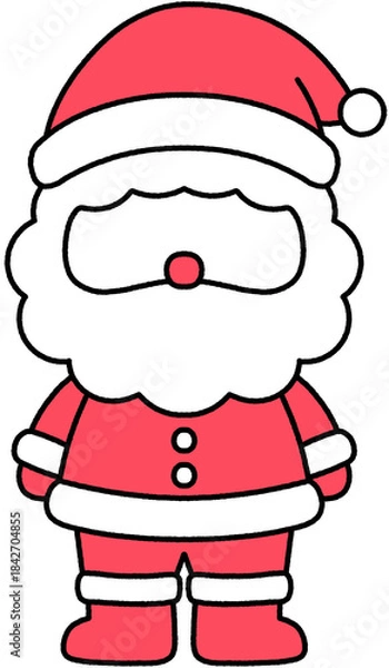 Obraz 겨울 크리스마스 성탄절 산타클로스 산타할아버지 산타캐릭터 산타얼굴합성도안