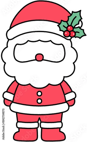 Obraz 겨울 크리스마스 성탄절 산타클로스 산타할아버지 산타캐릭터 산타얼굴합성도안