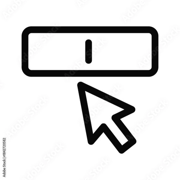 Fototapeta Cursor clicking on a text box