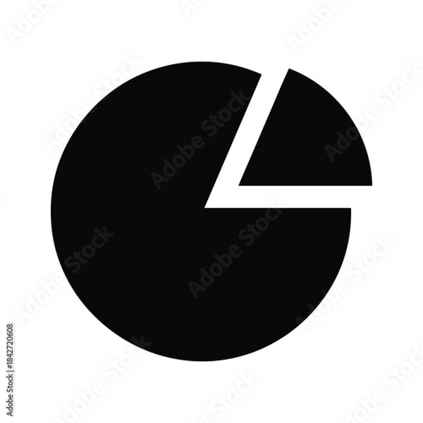 Fototapeta Pie chart with one section separated from the rest