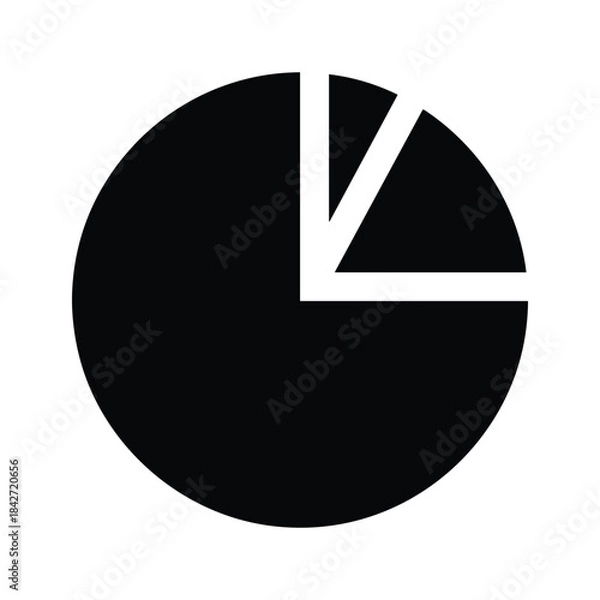 Fototapeta Pie chart with large and small sections