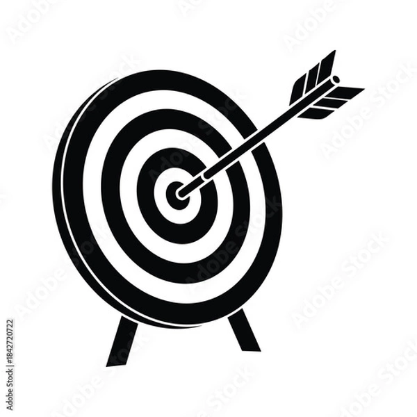 Fototapeta Target with arrow hitting the bullseye