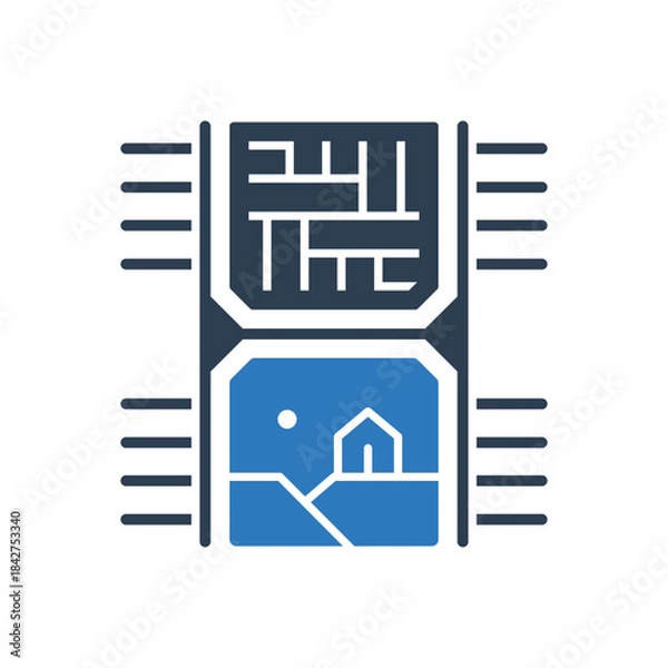 Obraz Graphic Card Icon - Picture Processor Icon