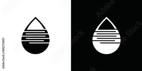 Obraz simple water drop logo vector