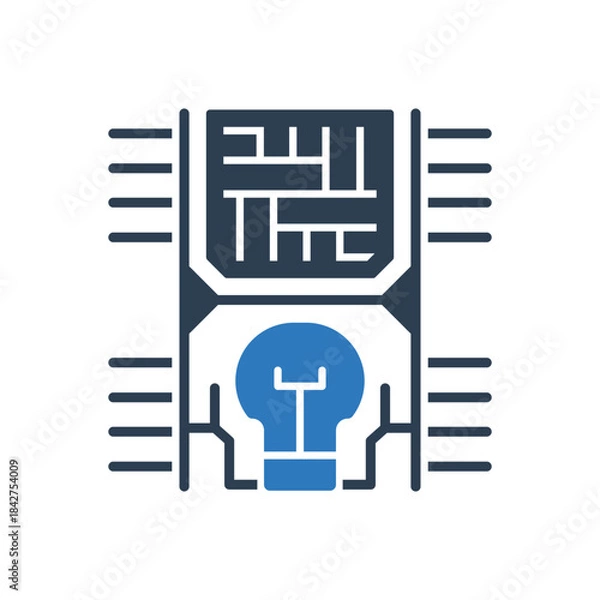 Obraz Ai Processor Icon - Smart Chip Icon