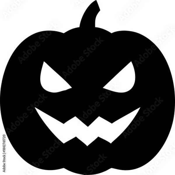 Obraz Jack o lantern faces silhouette logo design