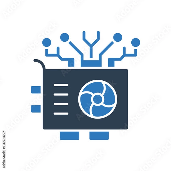 Obraz Ai Graphic Card Icon - GPU Technology Icon