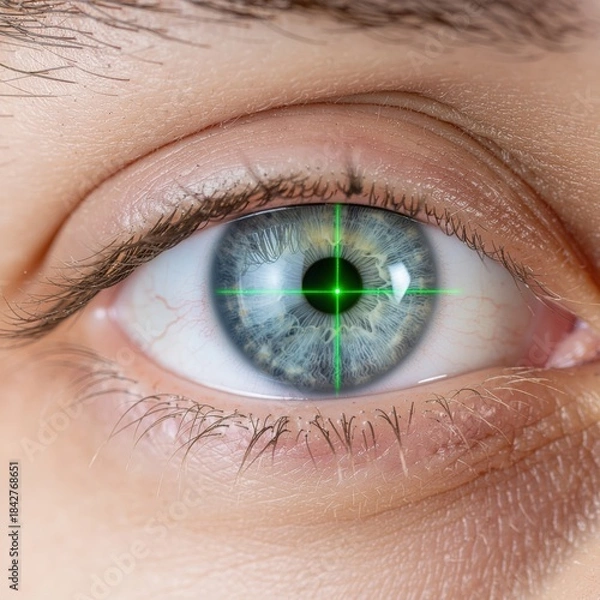 Fototapeta Biometric Security Scan: Eye Identification