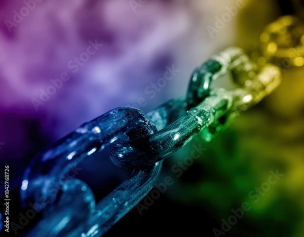 Fototapeta Blockchain Digital Asset Security