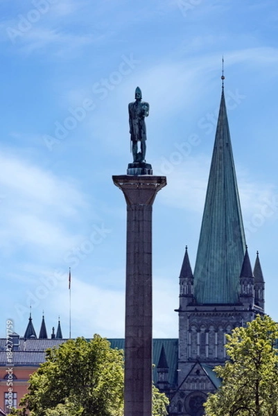Obraz Trondheim - Olav Tryggvason Statue