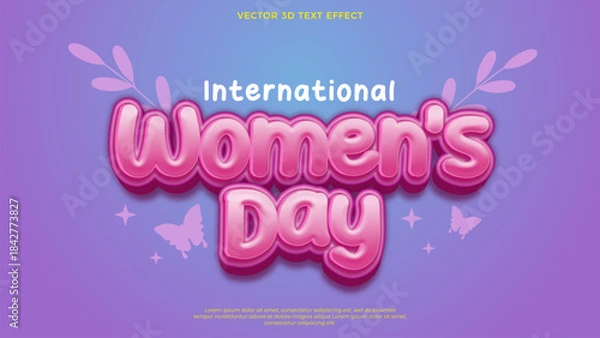 Obraz Women's day vector text effect
