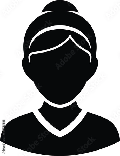 Obraz Female avatar profile silhouette