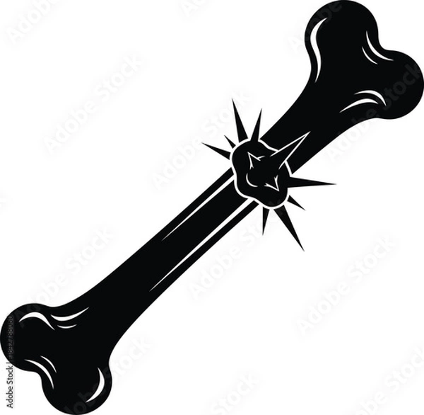 Obraz Cracked Bone Icon – Sharp Medical Silhouette