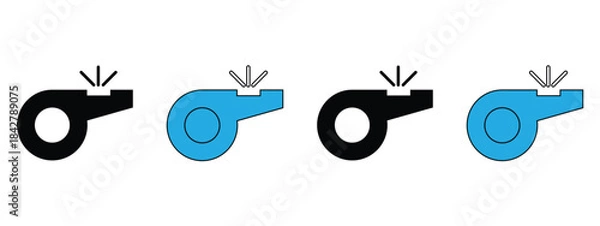 Obraz Soccer Sport Icon Set – Outline & Solid Style Vector with Coach, Whistle, Ball, Goal, Scoreboard and Stopwatch