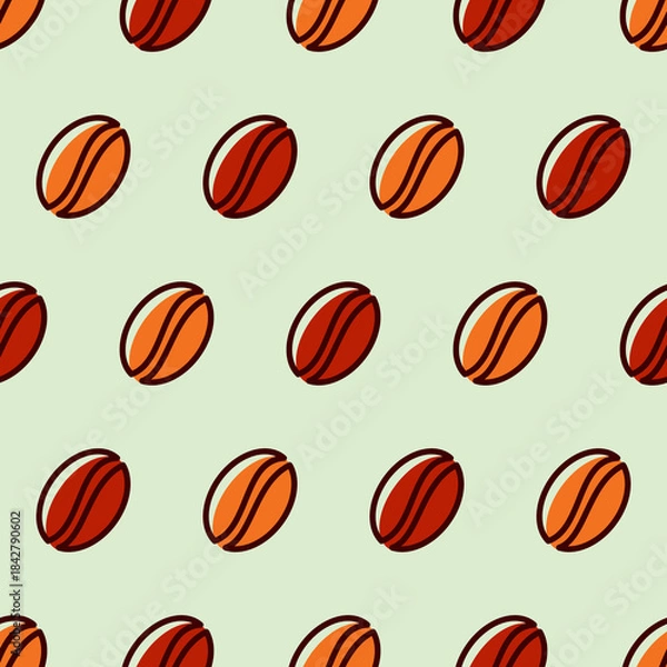 Obraz coffee beans abstract seamless pattern. background coffee beans seamless pattern vector