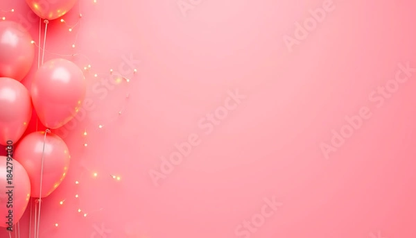 Obraz pink background with lights