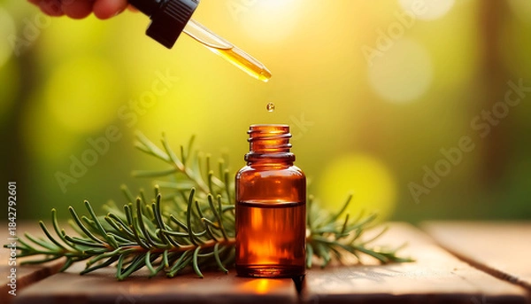 Obraz essential oil with pine