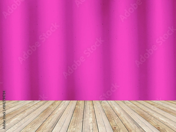 Fototapeta Corrugated sheet pink wall interior.