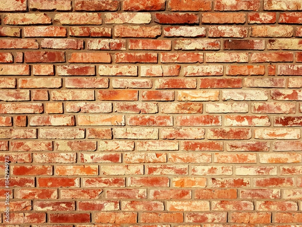 Fototapeta Red brick wall texture background.