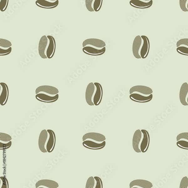 Obraz coffee beans abstract seamless pattern. background coffee beans vector