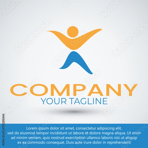 Obraz Coach success logo design for life coaching logo coaching sport logo design vector template