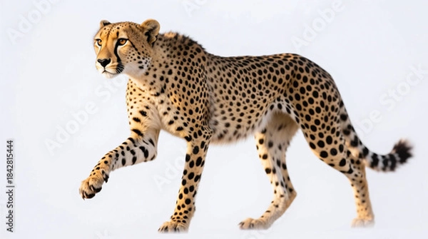 Fototapeta cheetah isolated on white background