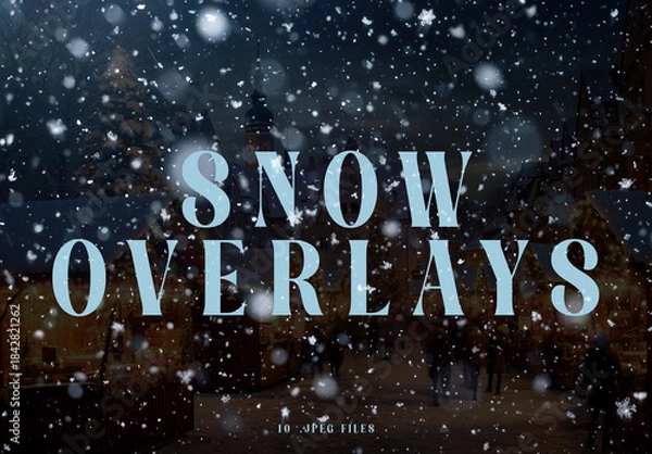 Obraz 10 Snow Flakes Overlay Texture Pack