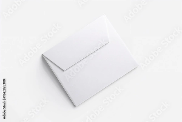 Obraz White Square Envelope on White Background paper stationery