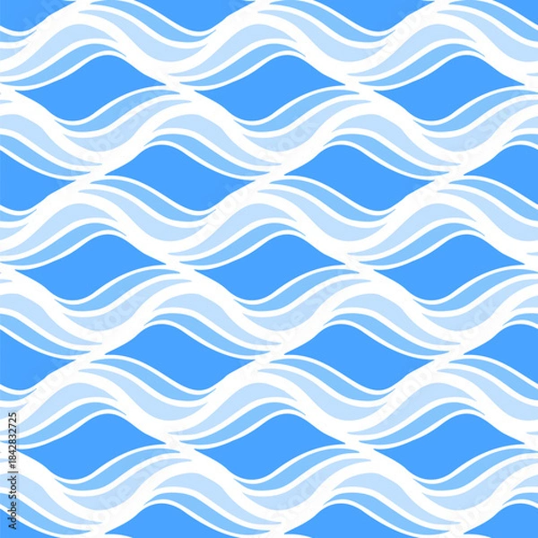 Obraz Seamless pattern with a simple abstract drawing. Vector illustration.