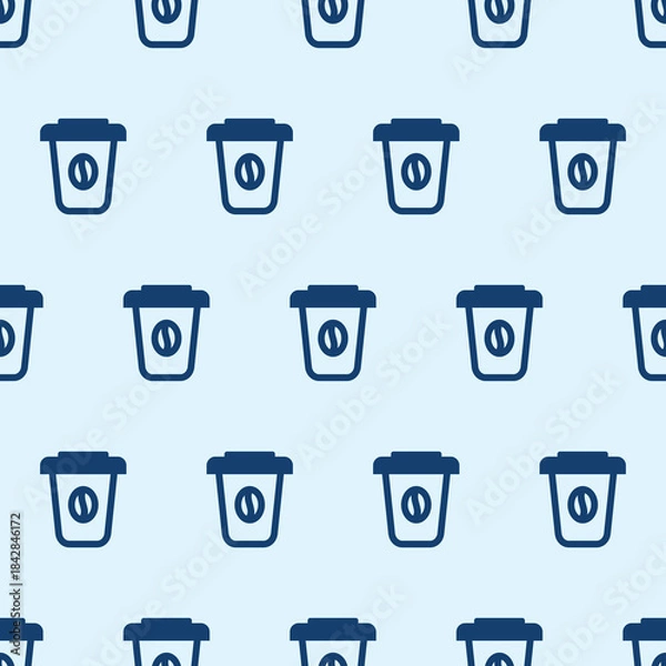 Obraz Coffee cup seamless pattern Vector illustration. coffee background for textile or fabric design